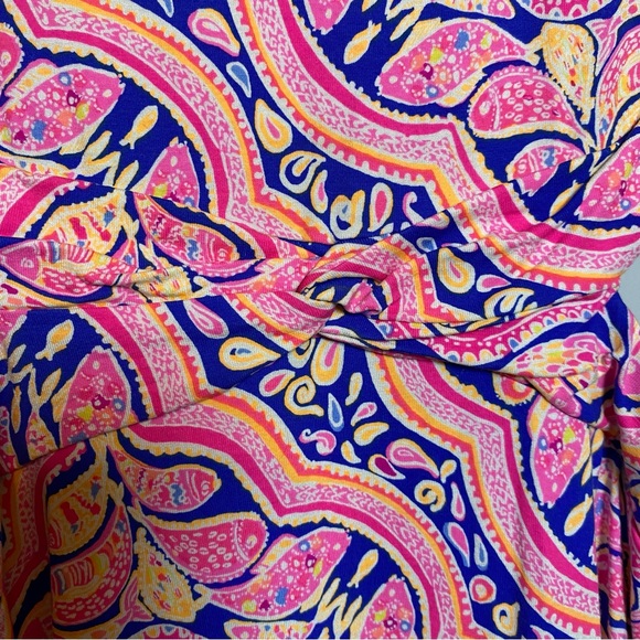 Lilly Pulitzer Pippa Cut Out Can't Resist Print Stretch Fitted Dress size L - Picture 6 of 13